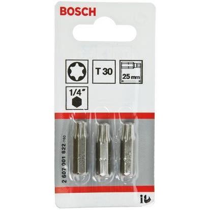 Bosch Bit šroubováku, Šestihran, 1/4 in, T30, celková délka: 25 mm, počet kusů: 1