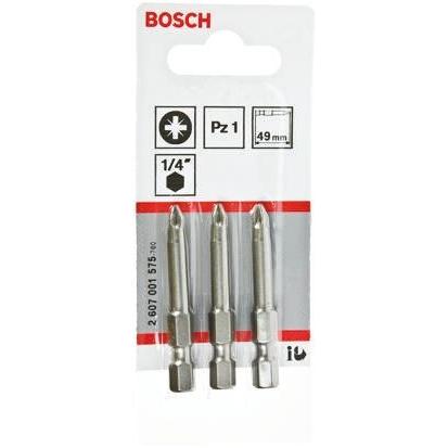 Bosch Bit šroubováku, Šestihran, 1/4 in, PZ1, celková délka: 49 mm, počet kusů: 3