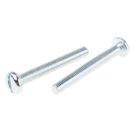 RS PRO Šroub s nízkou půlkulovou hlavou Drážka, Pasivovaný pozinkovaný, Ocel hlavice Kónická 40 mm