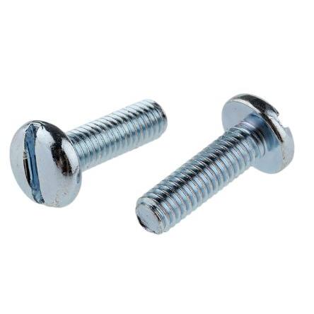 RS PRO Šroub s nízkou půlkulovou hlavou Drážka, Lesklý zinek, Ocel hlavice Kónická 20 mm