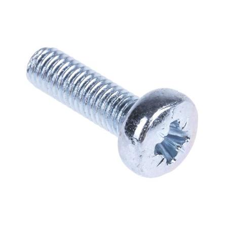 RS PRO Šroub s nízkou půlkulovou hlavou Pozidriv, Pasivovaný pozinkovaný, Ocel hlavice Kónická 10 mm