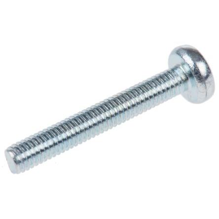 RS PRO Šroub s nízkou půlkulovou hlavou Pozidriv, Pasivovaný pozinkovaný, Ocel hlavice Kónická 20 mm