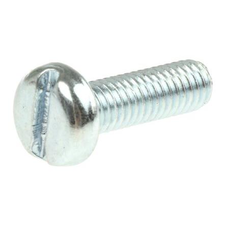 RS PRO Šroub s nízkou půlkulovou hlavou Drážka, Pasivovaný pozinkovaný, Ocel hlavice Kónická 10 mm