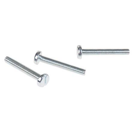 RS PRO Šroub s nízkou půlkulovou hlavou Drážka, Pasivovaný pozinkovaný, Ocel hlavice Kónická 20 mm