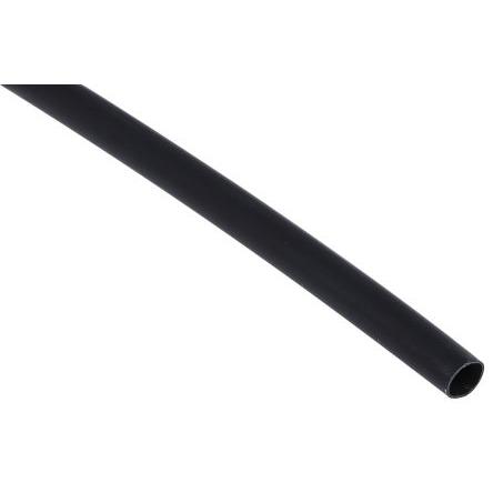 RS PRO Teplem smrštitelné bužírky průměr 6.4 mm Černá smršťovací poměr 3:1 Polyolefin 1.2m