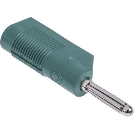 Hirschmann Test & Measurement Banánek, 4 mm, 60V dc, 30A, Zelená, Vnější Šroubová, materiál kontaktu: Mosaz, délka: 56
