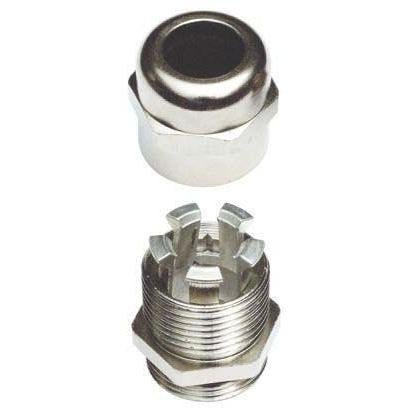 Kabelová průchodka, řada: WADI-TEC R1222540R Kovová Niklovaná mosaz, IP68 M25 SIB 10 mm až 14.5 mm
