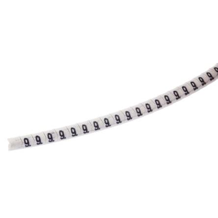 Označovač kabelu, řada: Helagrip Nasouvací barva Černá 3.5 mm x 4.3mm HellermannTyton Bílá 9 5 mm 515-03954 HGDC2-5