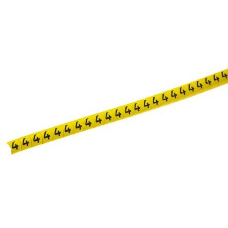 Označovač kabelu, řada: Helagrip Nasouvací barva Černá 3.5 mm x 4.3mm HellermannTyton Žlutá 4 5 mm 515-03949 HGDC2-5