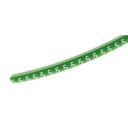 Označovač kabelu, řada: Helagrip Nasouvací barva Bílá 3.5 mm x 4.3mm HellermannTyton Zelená 5 5 mm 515-03950 HGDC2-5