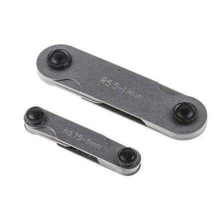 Sada rádiusových měrek Rádiusová měrka, metrická, počet čepelí: 16 RS PRO 0.5 mm 0.75 mm