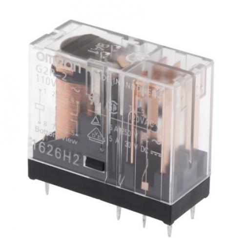 Omron Výkonové relé DPDT Montáž na plošný spoj 5 A 110 V ac G2R