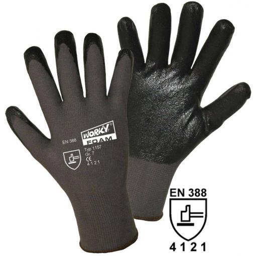 pracovní rukavice jemně tkané Leipold Doehle FOAM Nylon-Nitril 1157-L 9, L