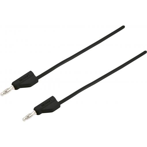 VOLTCRAFT MSB-300 měřicí kabel lamelová zástrčka 4 mm silikon 0.50 m černá 1 ks