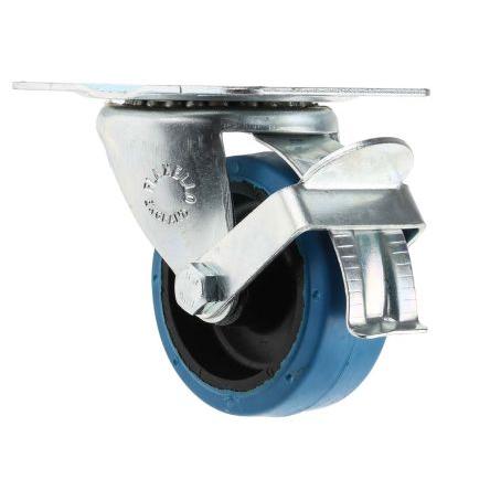RS PRO Brzděné otočné 90 kg 75 mm, Pryž