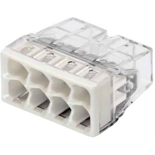 krabicová svorka Tuhost (příčný řez): 0.5-2.5 mm² Pólů: 8 WAGO 2273 50 ks transparentní, světle šedá