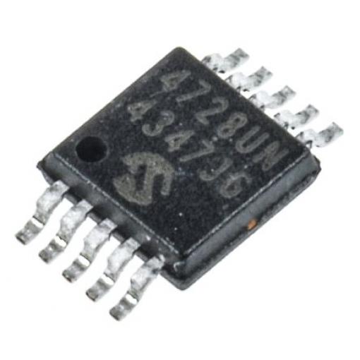 Microchip DAC MCP4728-E/UN 4 12 bitů, MSOP, počet kolíků: 10 kolíkový rozhraní Sériové - I2C