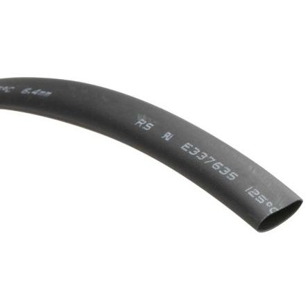 RS PRO Teplem smrštitelné bužírky průměr 6.4 mm Černá smršťovací poměr 2:1 Polyolefin 8m, řada: RS PRO
