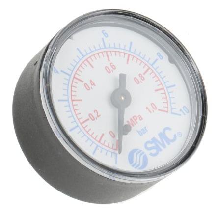 Tlakoměr Se závitem K8-16-40 40 mm G 1/8 Plastové, 60 °C 16 bar 0 bar SMC