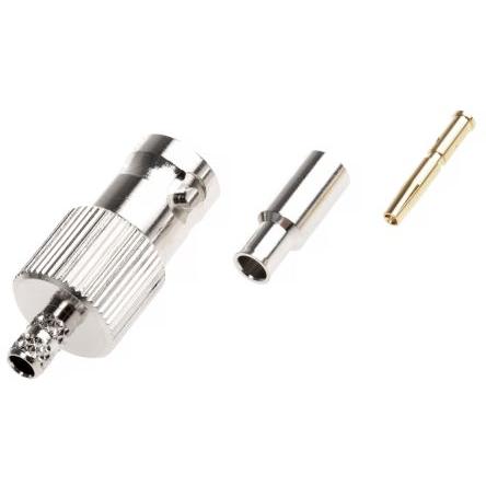 Amphenol RF Koaxiální konektor, řada: BNC Vnitřní, 50 Ω, orientace těla: Rovný, Kabel Konektory BNC Krimpovací, 4GHz,