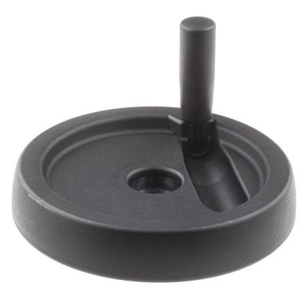 RS PRO Černá Termoplast Ruční kolo 150 mm