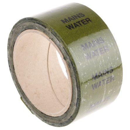 Páska na značení potrubí Zelená, Polypropylen, Vinyl, text: Přívod vody do bytu 50mm x 33 m RS PRO