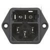 Schurter Konektor IEC C14, orientace těla: Pravý úhel, Montáž do panelu velikost pojistky 5 x 20 mm Vnitřní, 250V 10A