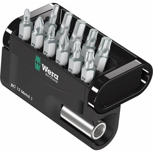 Wera Bit-Check 12 Metal 1 05057424001 sada bitů, 12dílná, křížový PZ, křížový PH, inbus, Vnitřní T-profil, 1/4 (6,3 mm)