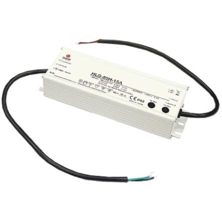 LED ovladač, řada: HLG-80H HLG-80H-12A 12V 5A 60 W ztlumování: Potenciometr IP65 MEAN WELL