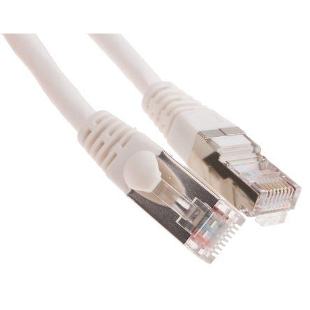 RS PRO Cat5e Ethernetové kabely, Bílá, Polyvinylchlorid, A: RJ45, 30V 10 m Vnější, B: RJ45 Vnější, typ pláště: F/UTP