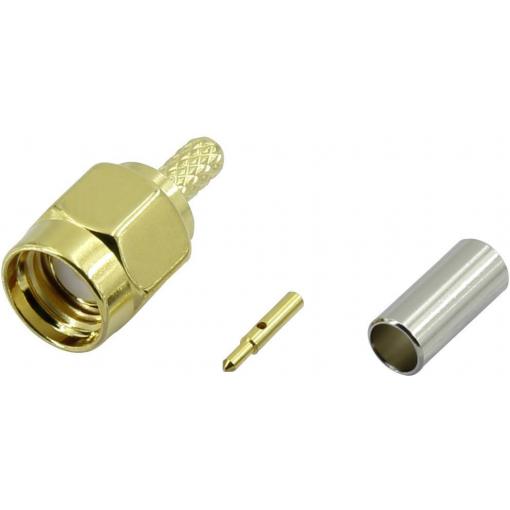 TRU COMPONENTS SMA-JC-RG174-1 1372232 SMA konektor zástrčka, rovná 50 Ω 1 ks