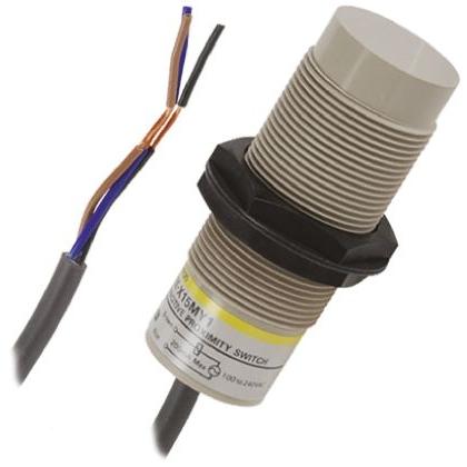 Omron Kapacitní snímač přiblížení E2K-X8MF1 2M Válec se závitem E2K-X M18 x 1 8 mm 200mA IP66 100 Hz PnP 250 V ac 30 V