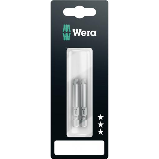 Wera 867/4 Z 50mm SB SiS 05073721001 bit Torx T 15 nástrojová ocel legováno, vysoce pevné F 6.3 2 ks