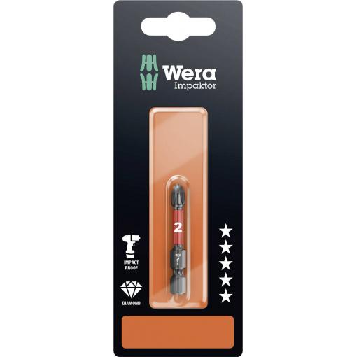 Wera 851/4 IMP DC SB SiS 05073956001 křížový bit PH 2 nástrojová ocel legováno, diamantová vrstva F 6.3 1 ks