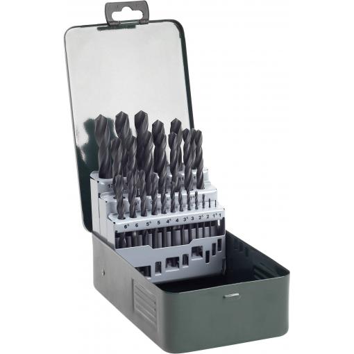 Bosch Accessories 2607019446 Promoline HSS sada spirálových vrtáku do kovu 25dílná 1 mm, 1.5 mm, 2 mm, 2.5 mm, 3 mm, 3.5 mm, 4 mm, 4.5 mm, 5 mm, 5.5 mm, 6 mm,