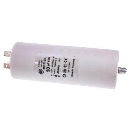 Vrstvové kondenzátory, řada: 4.16.10 50 μF ±5 % 450V ac, Montáž šroubem 0.7 mm Ducati Energia