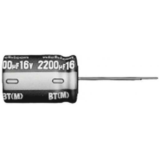 Kondenzátor, řada: BT 2200 μF ±20 % 25mΩ 35 V dc Radiální vedení, Radiální, Průchozí otvor Nichicon