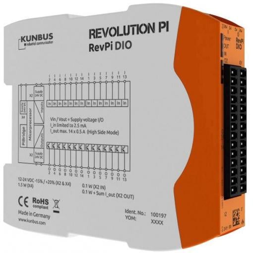 Revolution Pi by Kunbus RevPi DIO PR100197 rozšiřující modul pro PLC 24 V