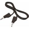 VOLTCRAFT MSB-300 měřicí kabel lamelová zástrčka 4 mm silikon 0.75 m černá 1 ks