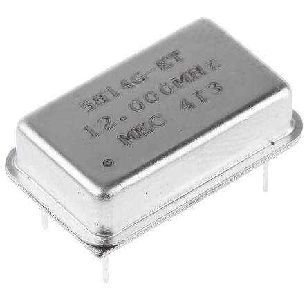 MERCURY Oscilátor 5H14ET-12.000 12MHz ±50 ppm HCMOS, TTL, PDIP, počet kolíků: 14 kolíkový Hodiny
