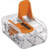WAGO 221-412-100, 221, kabelová svorka, 0.14-4 mm², kontakty 2, transparentní, oranžová, Box, 100 ks