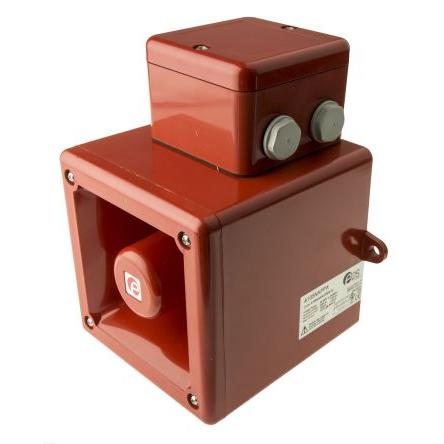 e2s Siréna Povrch 45 230V ac CE, cULus, UL 110 dB @ 1m IP66 St.