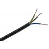 RS PRO Napájecí kabel 3žilový 100 m Polyvinylchlorid plášť, Černá, vnější průměr: 5.39 mm OD, 300V, 500 V 70 °C