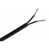 RS PRO Napájecí kabel 2žilový 100 m Polyvinylchlorid plášť, Černá, vnější průměr: 6.39 mm OD, 300V, 500 V 70 °C