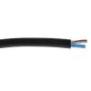 RS PRO Napájecí kabel 2žilový 100 m Polyvinylchlorid plášť, Černá, vnější průměr: 7.3 mm OD, 300V, 500 V 70 °C