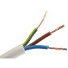 RS PRO Napájecí kabel 3žilový 100 m Polyvinylchlorid plášť, Bílá, vnější průměr: 9.7 mm OD, 300V, 500 V 70 °C