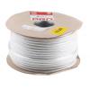 RS PRO Napájecí kabel 3žilový 100 m Polyvinylchlorid plášť, Bílá, vnější průměr: 9.7 mm OD, 300V, 500 V 70 °C