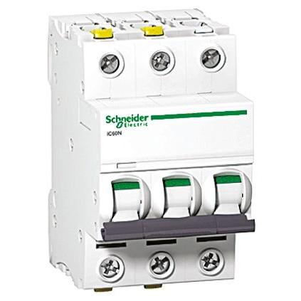 Schneider Electric Miniaturní jistič, rozsah: iC60H 3pólový 63A vypínací výkon 10 kA, charakteristika: Typ B, rozsah: