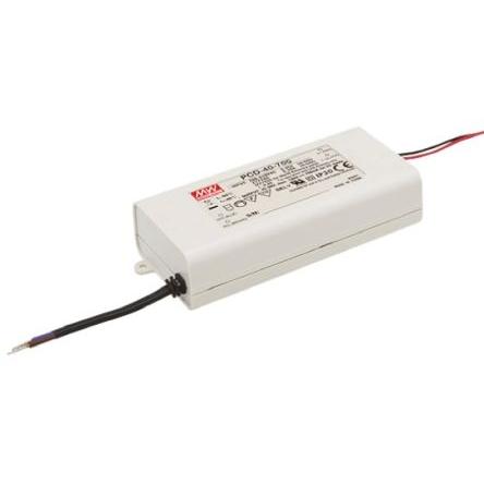 LED ovladač, řada: PCD-40 PCD-40-700B 34V, 57 V 700mA 39.9 W IP30 MEAN WELL