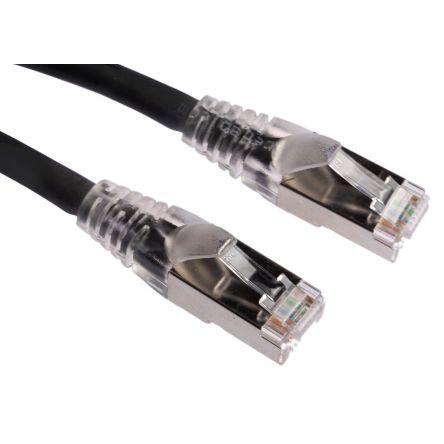 RS PRO Cat6a Ethernetové kabely, Černá, Nízko dýmivý bezhalogenový, A: RJ45, 30V 1 m Vnější, B: RJ45 Vnější, typ pláště: